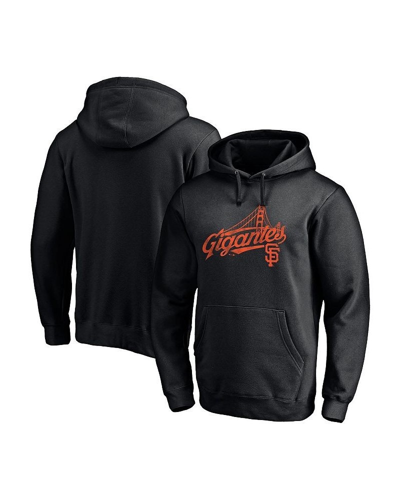 Men's Black San Francisco Giants Gigantes Team Pullover Hoodie $32.23 Sweatshirt