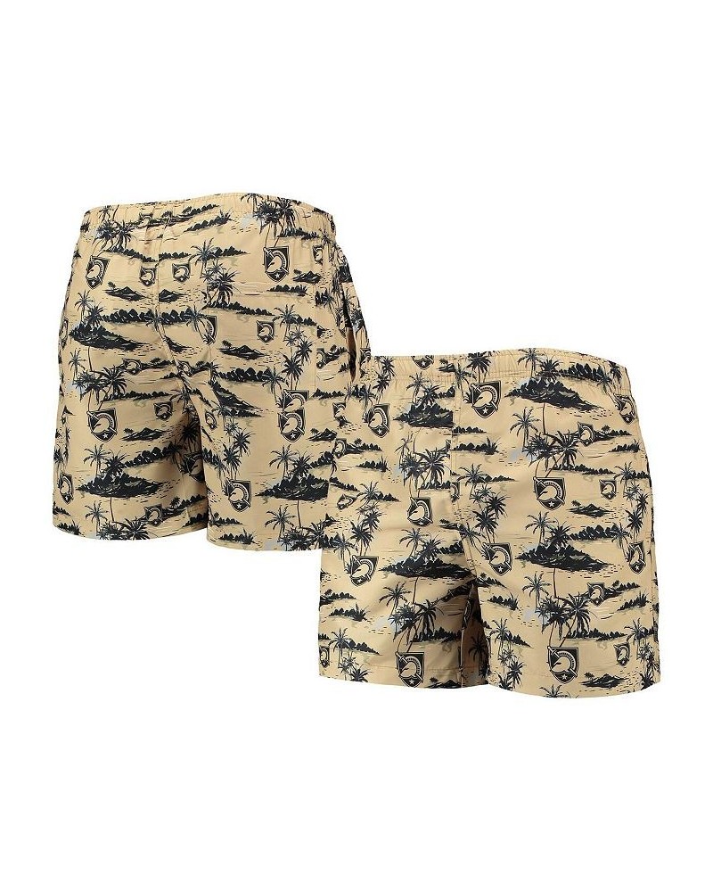 Men's Gold Army Black Knights Island Palm Swim Trunks $27.72 Swimsuits