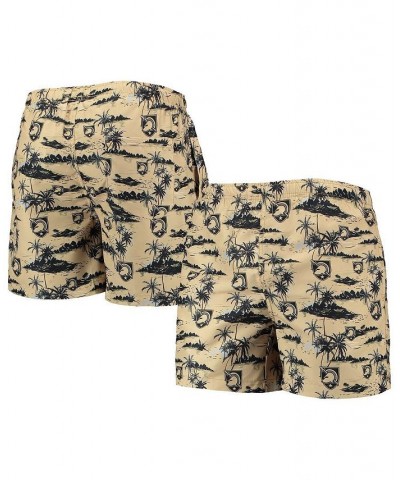 Men's Gold Army Black Knights Island Palm Swim Trunks $27.72 Swimsuits