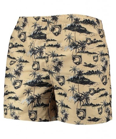 Men's Gold Army Black Knights Island Palm Swim Trunks $27.72 Swimsuits