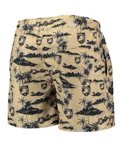 Men's Gold Army Black Knights Island Palm Swim Trunks $27.72 Swimsuits