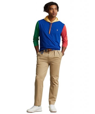 Men's Color-Blocked Jersey Hooded T-Shirt Blue $42.50 T-Shirts