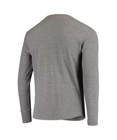 Men's Heathered Gray San Jose Sharks Campbell Henley Long Sleeve T-shirt $34.30 T-Shirts