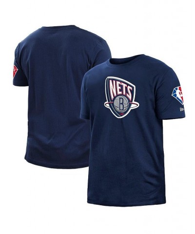 Men's Navy Brooklyn Nets 2021/22 City Edition Brushed Jersey T-shirt $14.40 T-Shirts