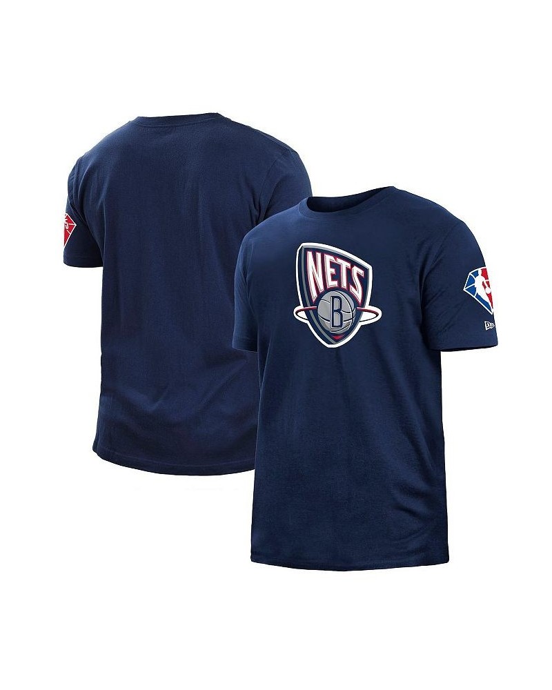 Men's Navy Brooklyn Nets 2021/22 City Edition Brushed Jersey T-shirt $14.40 T-Shirts