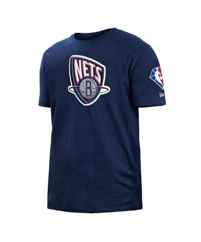 Men's Navy Brooklyn Nets 2021/22 City Edition Brushed Jersey T-shirt $14.40 T-Shirts