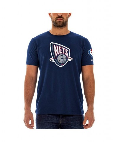 Men's Navy Brooklyn Nets 2021/22 City Edition Brushed Jersey T-shirt $14.40 T-Shirts