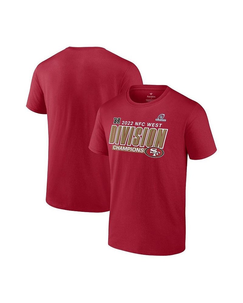 Men's Branded Scarlet San Francisco 49ers 2022 NFC West Division Champions Divide and Conquer T-shirt $26.09 T-Shirts