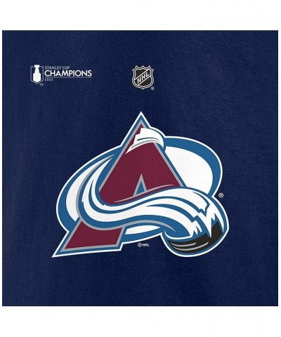 Men's Branded Nathan MacKinnon Navy Colorado Avalanche 2022 Stanley Cup Champions Authentic Stack Name and Number T-shirt $18...