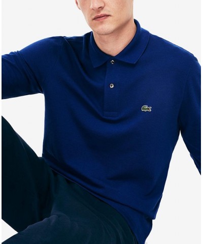 Men’s Classic Fit Long-Sleeve L.12.12 Polo Shirt Blue $65.00 Polo Shirts