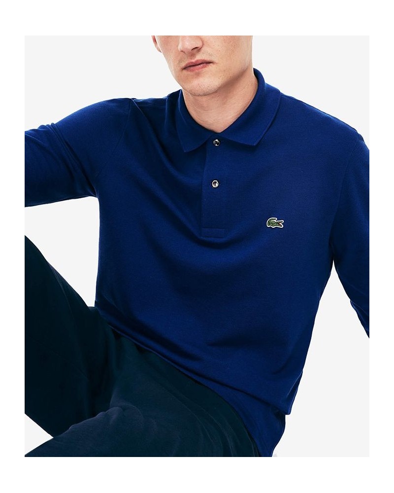 Men’s Classic Fit Long-Sleeve L.12.12 Polo Shirt Blue $65.00 Polo Shirts