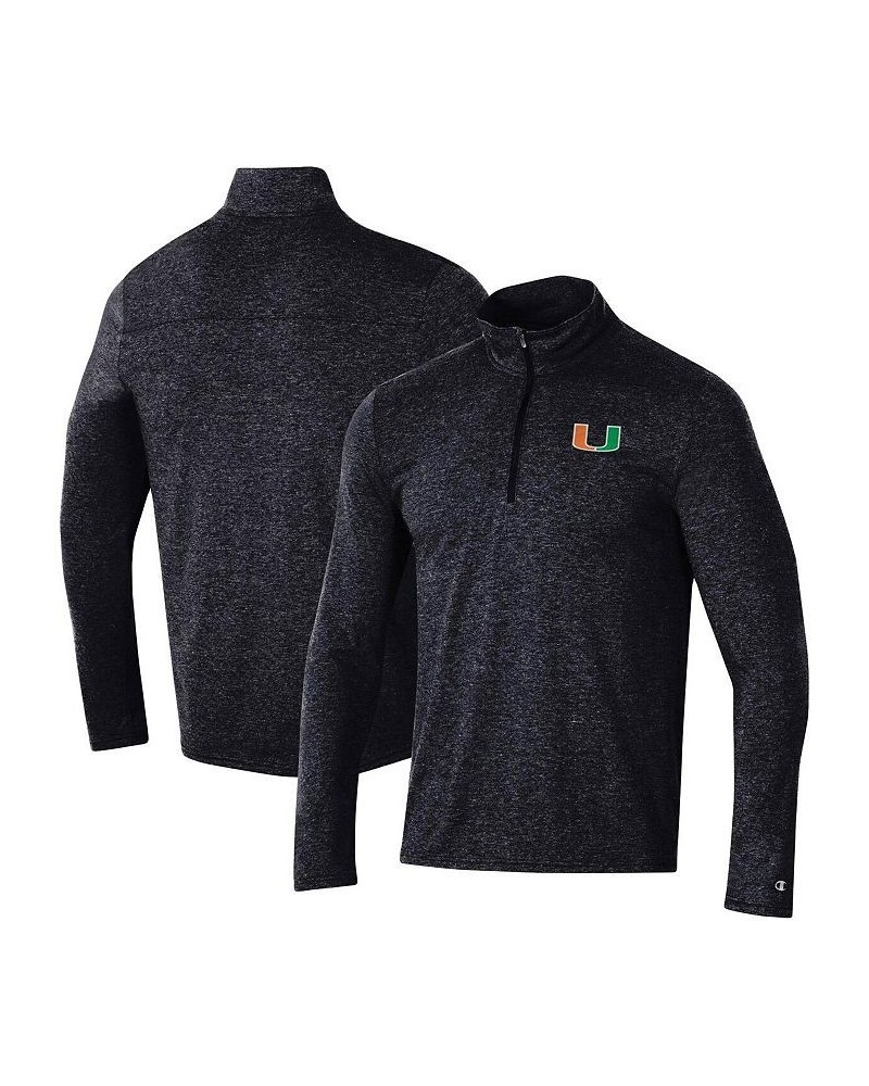 Men's Heathered Black Miami Hurricanes Field Day Team Quarter-Zip Jacket $24.00 Jackets