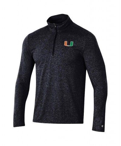 Men's Heathered Black Miami Hurricanes Field Day Team Quarter-Zip Jacket $24.00 Jackets