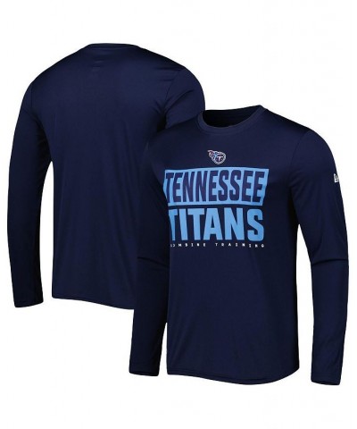 Men's Navy Tennessee Titans Combine Authentic Offsides Long Sleeve T-shirt $23.64 T-Shirts