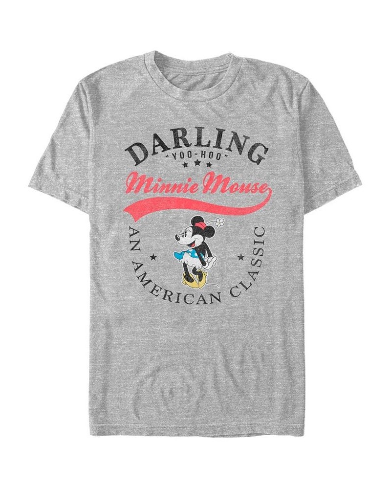 Men's Classic Minnie Short Sleeve T-Shirt Gray $19.59 T-Shirts