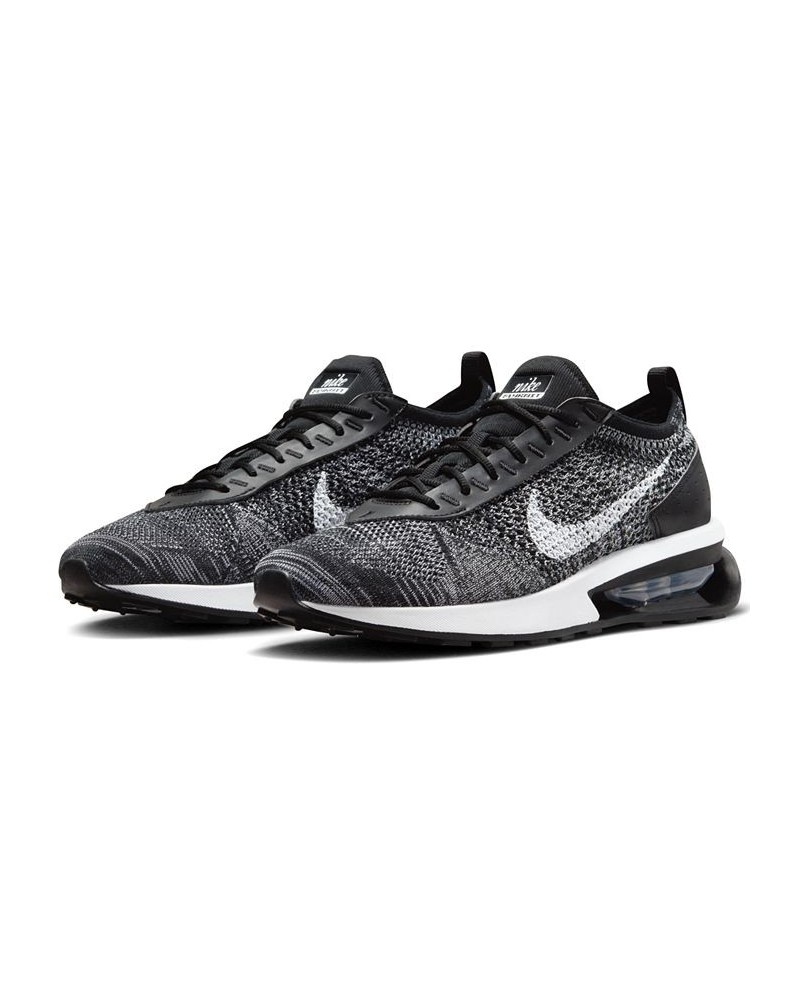 Men's Air Max Flyknit Racer Casual Sneakers Black $59.50 Shoes