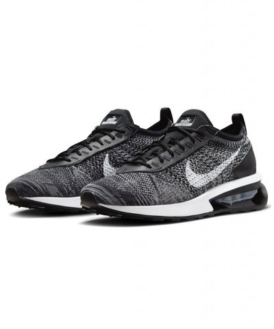 Men's Air Max Flyknit Racer Casual Sneakers Black $59.50 Shoes