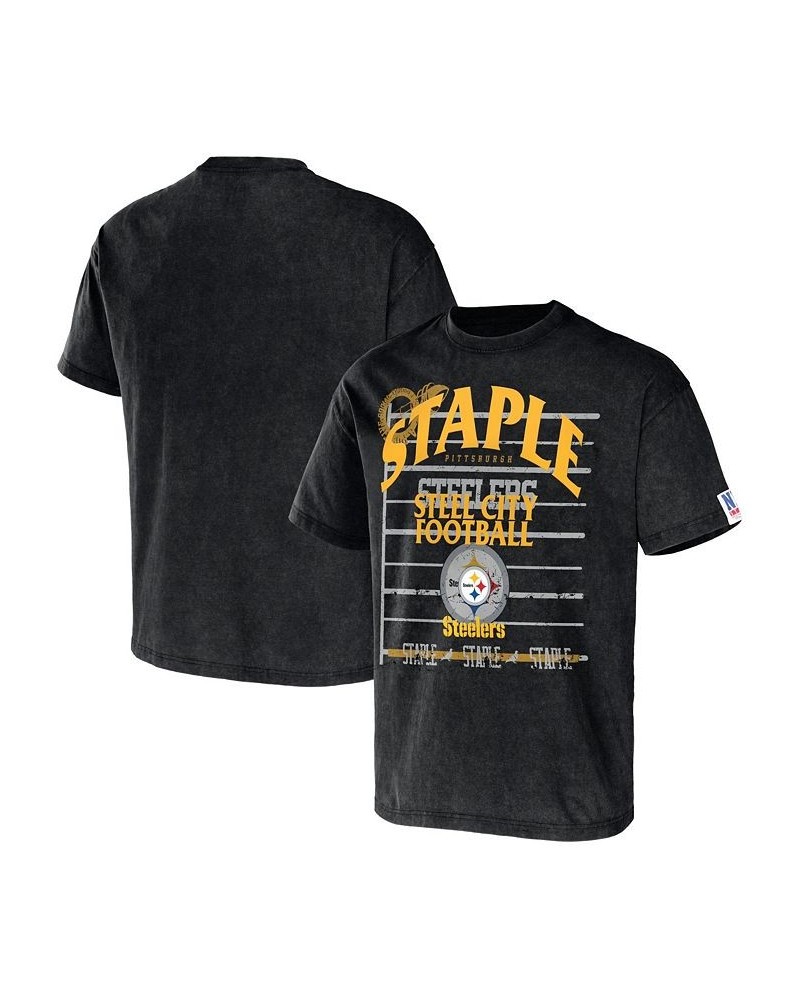 Men's NFL X Staple Black Pittsburgh Steelers Gridiron Short Sleeve T-shirt $21.19 T-Shirts