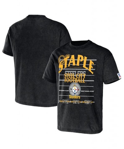 Men's NFL X Staple Black Pittsburgh Steelers Gridiron Short Sleeve T-shirt $21.19 T-Shirts