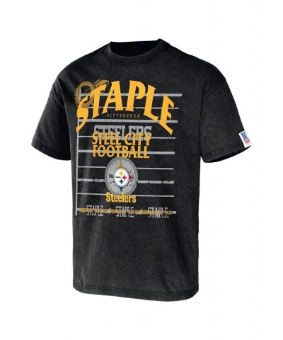 Men's NFL X Staple Black Pittsburgh Steelers Gridiron Short Sleeve T-shirt $21.19 T-Shirts