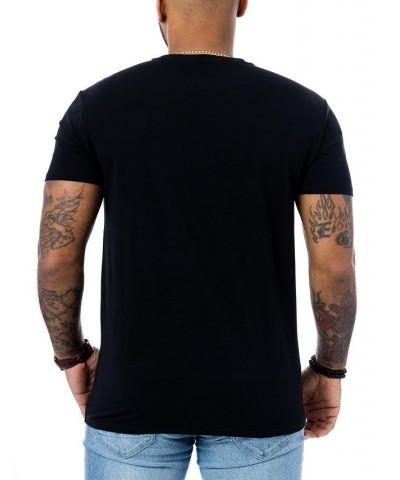 Men's Saber Tooth Tiger Rhinestone T-shirt Black $22.05 T-Shirts