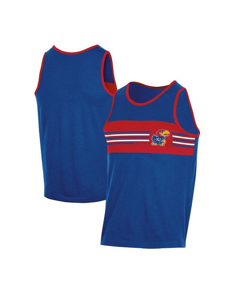 Men's Royal Kansas Jayhawks Colorblock Tank Top $20.29 T-Shirts