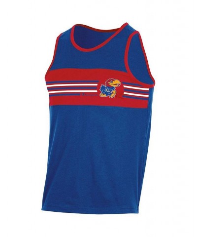 Men's Royal Kansas Jayhawks Colorblock Tank Top $20.29 T-Shirts