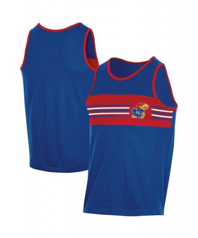 Men's Royal Kansas Jayhawks Colorblock Tank Top $20.29 T-Shirts