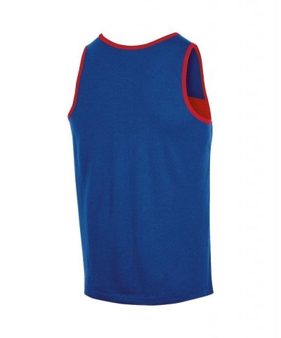 Men's Royal Kansas Jayhawks Colorblock Tank Top $20.29 T-Shirts