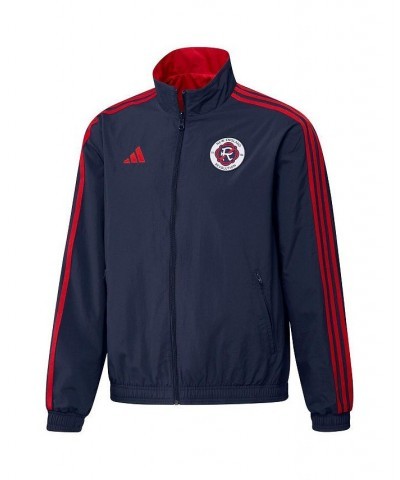 Men's Navy and Red New England Revolution 2023 On-Field Anthem Full-Zip Reversible Team Jacket $51.60 Jackets