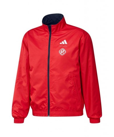 Men's Navy and Red New England Revolution 2023 On-Field Anthem Full-Zip Reversible Team Jacket $51.60 Jackets