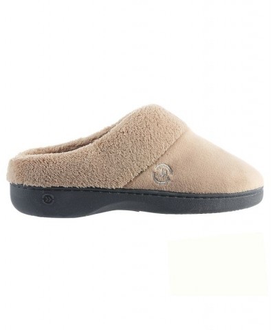 Women's Micro Terry Sport Hoodback Slippers Tan/Beige $11.44 Shoes