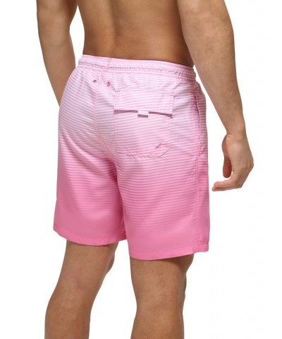 Calvin Kelin Men's Regular-Fit OmbrÉ Gradient Stripe UPF 50+ 7" Swim Trunks PD06 $20.05 Swimsuits