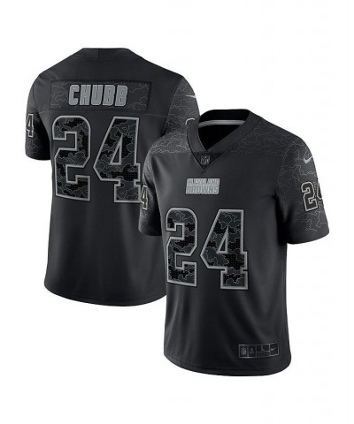 Men's Nick Chubb Black Cleveland Browns RFLCTV Limited Jersey $85.80 Jersey