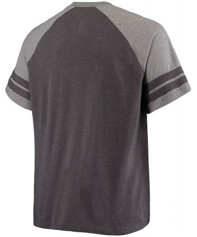 Men's Big and Tall Charcoal, Heathered Gray Arizona Cardinals Two-Stripe Tri-Blend Raglan T-shirt $25.00 T-Shirts