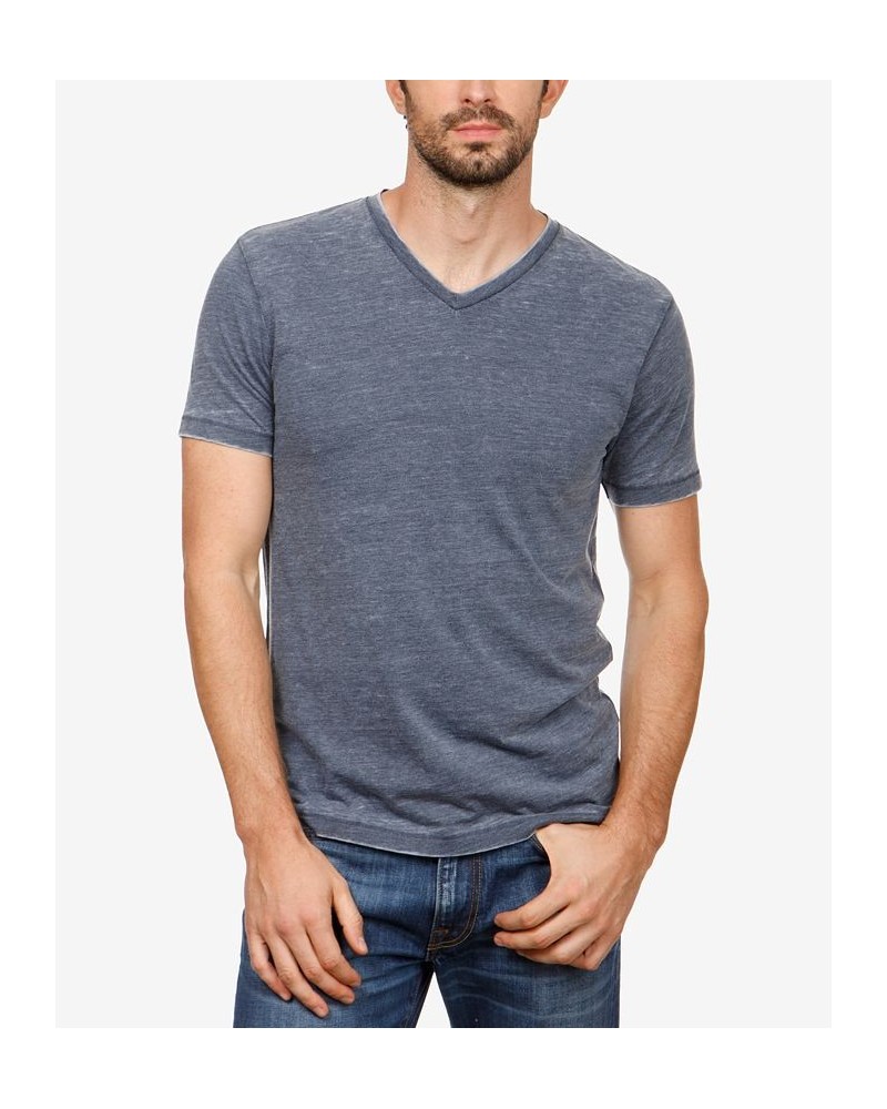 Men's Burnout V-Neck Short Sleeve T-Shirt PD02 $14.10 T-Shirts