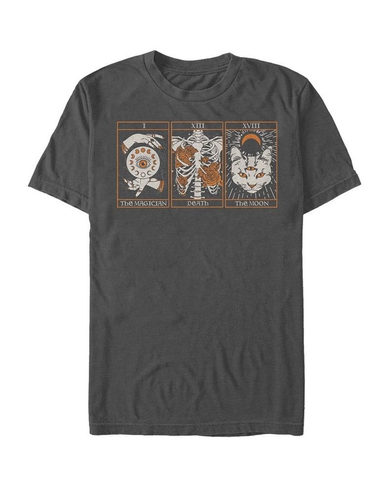 Men's Spooky Tarot Set Short Sleeve Crew T-shirt Gray $19.94 T-Shirts