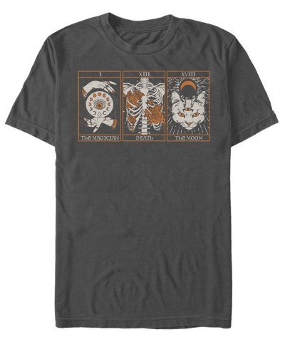 Men's Spooky Tarot Set Short Sleeve Crew T-shirt Gray $19.94 T-Shirts