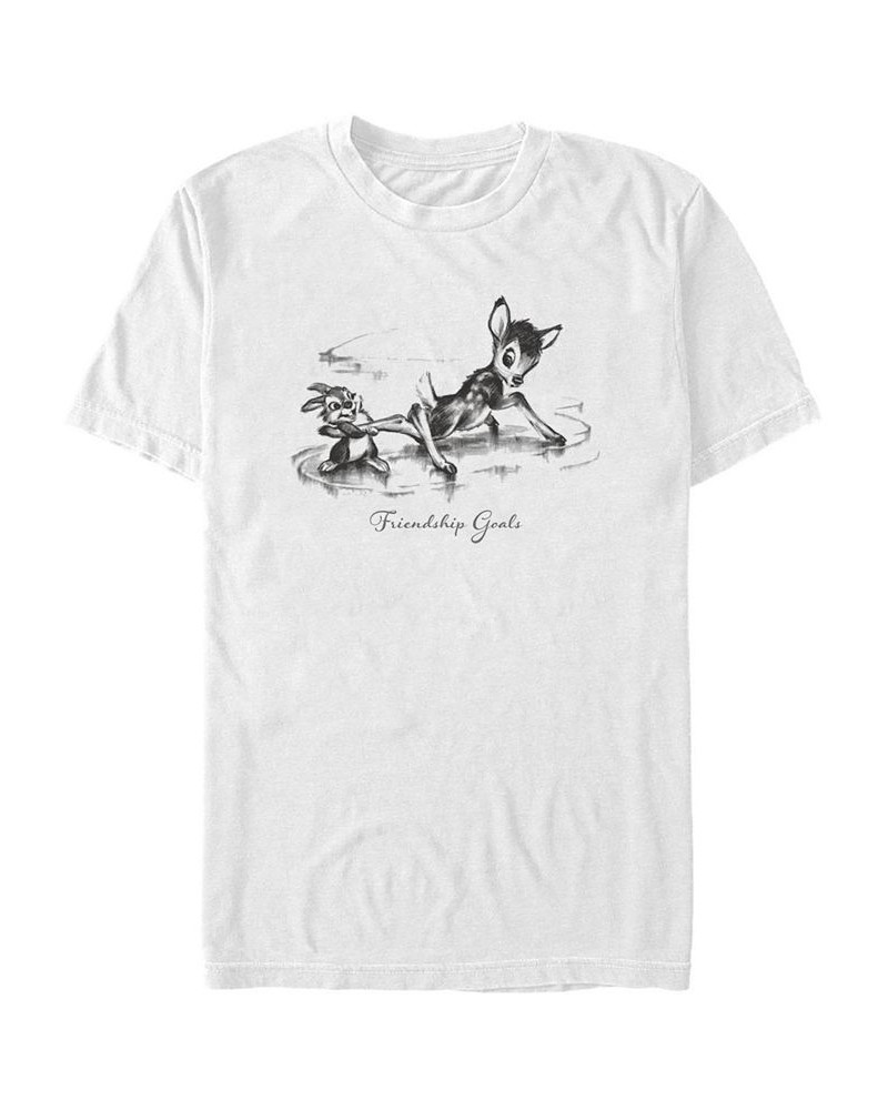 Men's Bambi Friendship Short Sleeve T-Shirt White $16.45 T-Shirts