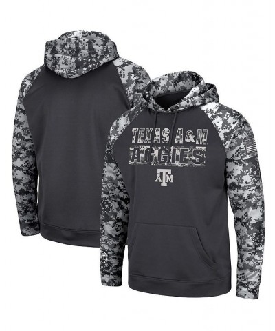 Men's Charcoal Texas A&M Aggies OHT Military-Inspired Appreciation Digital Camo Pullover Hoodie $31.50 Sweatshirt