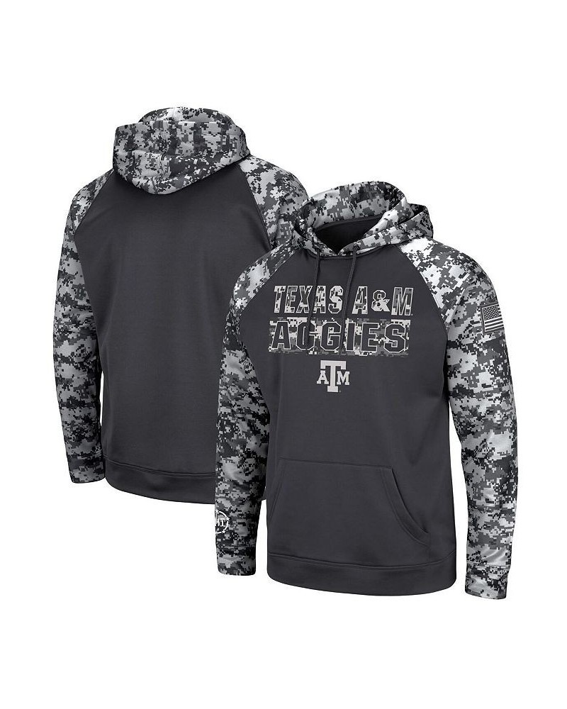 Men's Charcoal Texas A&M Aggies OHT Military-Inspired Appreciation Digital Camo Pullover Hoodie $31.50 Sweatshirt