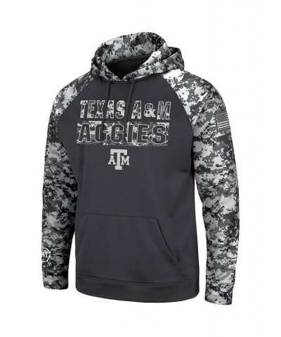 Men's Charcoal Texas A&M Aggies OHT Military-Inspired Appreciation Digital Camo Pullover Hoodie $31.50 Sweatshirt