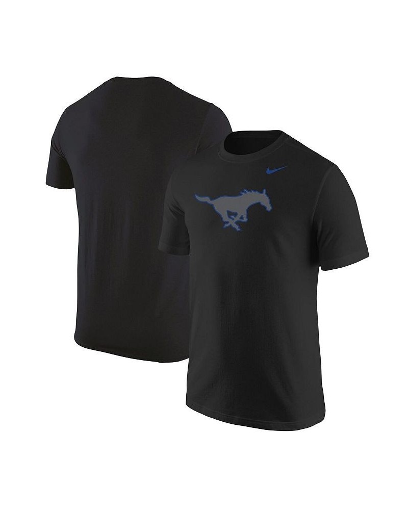 Men's Black SMU Mustangs Logo Color Pop T-shirt $25.64 T-Shirts