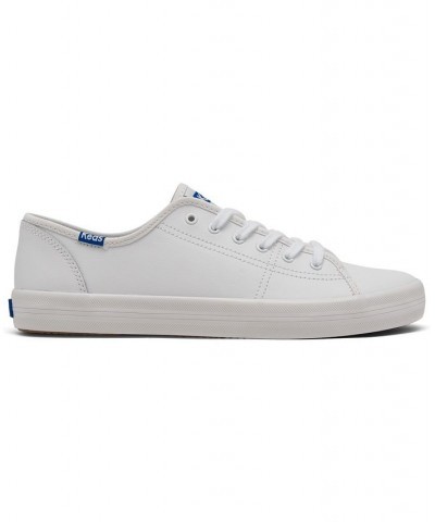 Women's Kickstart Leather Casual Sneakers White $30.75 Shoes