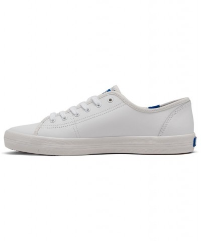 Women's Kickstart Leather Casual Sneakers White $30.75 Shoes