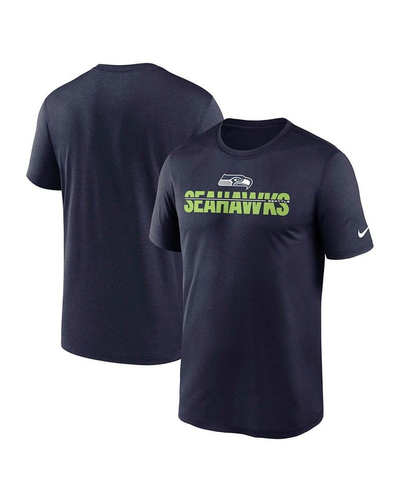 Men's Big and Tall Navy Seattle Seahawks Legend Microtype Performance T-shirt $19.07 T-Shirts