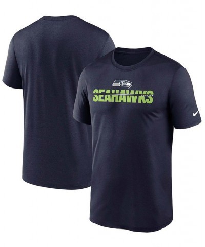 Men's Big and Tall Navy Seattle Seahawks Legend Microtype Performance T-shirt $19.07 T-Shirts