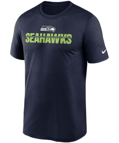 Men's Big and Tall Navy Seattle Seahawks Legend Microtype Performance T-shirt $19.07 T-Shirts