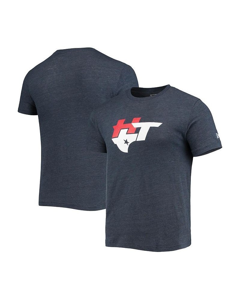 Men's Heathered Navy Houston Texans Alternative Logo Tri-Blend T-shirt $20.64 T-Shirts