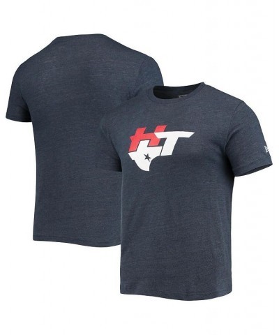 Men's Heathered Navy Houston Texans Alternative Logo Tri-Blend T-shirt $20.64 T-Shirts